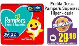 Serrano Supermercado Fralda desc. pampers supersequinha oferta