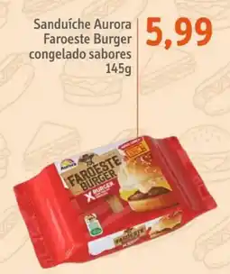 Sonda sanduíche aurora faroeste burger congelado sabores oferta