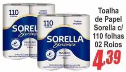 Serrano Supermercado toalha de papel sorella c/ 110 folhas oferta