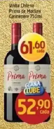 Supermercados Guanabara Vinho chileno prima de martine carmenere 750ml oferta