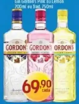 Supermercados Guanabara Gin Gordon's Pink ou Lemon oferta