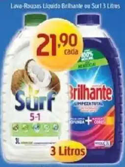 Supermercados Guanabara Lava-Roupas Líquido Brilhante ou Surf 3 Litros oferta