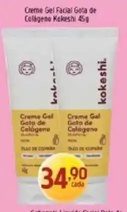Supermercados Guanabara Creme Gel Facial Gota de Colágeno Kokeshi oferta