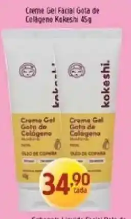 Supermercados Guanabara Creme Gel Facial Gota de Colágeno Kokeshi oferta