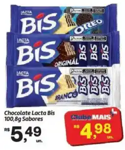 Fort Atacadista Chocolate lacta bis 100,8g sabores oferta