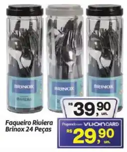 Fort Atacadista Faqueiro riviera brinox 24 peças oferta