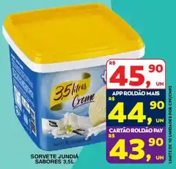 Roldão Sorvete jundiá sabores oferta
