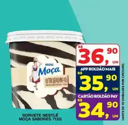 Roldão Sorvete nestlé moça sabores oferta