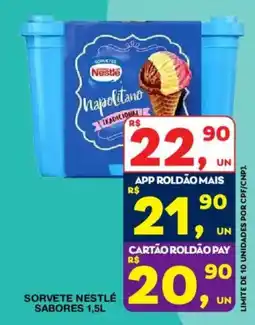 Roldão Sorvete nestlé sabores oferta