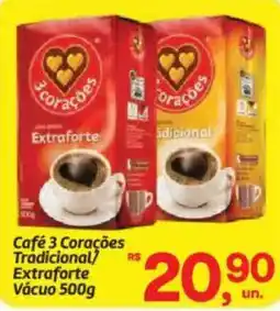 Fort Atacadista Café 3 Corações Tradicional/Extraforte oferta