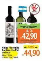 Atacadão Argentino - vinho cordero con piel de lobo oferta
