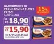 Assaí Atacadista Friboi - hamburguer de carne bovina e aves oferta