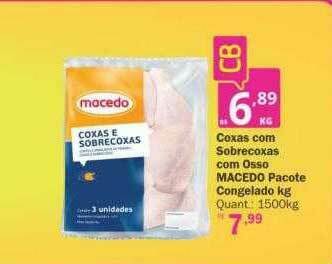 Coxas Com Sobrecoxas Com Osso Macedo Pacote Congelado Kg