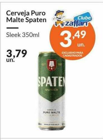 Zaffari Cerveja Puro Malte Spaten oferta