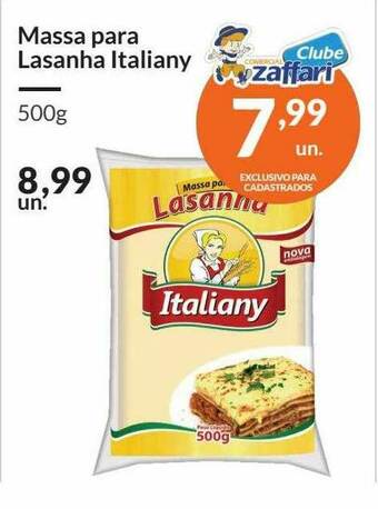 Zaffari Massa Para Lasanha Italiany oferta