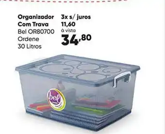 Organizador Com Trava Bel Ordene 30 Litros