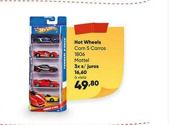 Hot Wheels Com 5 Carros Mattel