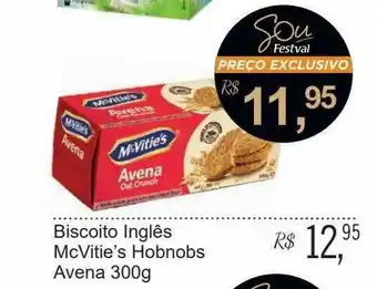 Festval Biscoito Inglês Mcvitie's Hobnobs Avena oferta