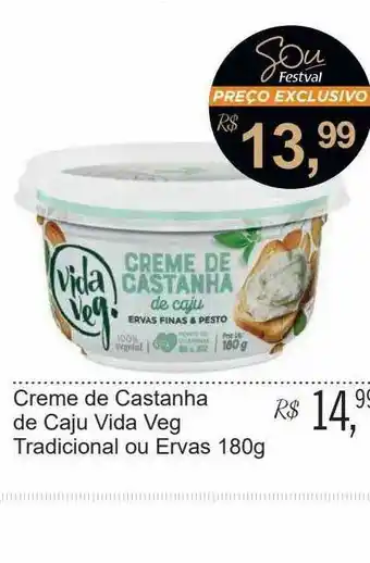 Creme De Castanha De Caju Vida Veg Tradicional Ou Ervas