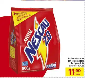 Carrefour Achocolatado em po Nescau Actigen 2.0 800g oferta