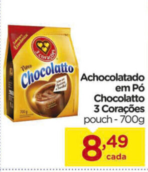 Carrefour Achocolatado em po Chocolatto 3 Corações 700g oferta
