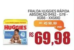 Economart Atacadista Fralda huggies rápida absorção oferta