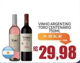 Economart Atacadista vinho argentino toro centenário oferta