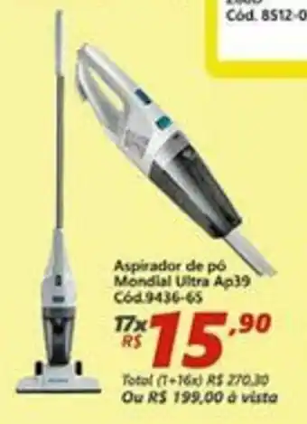 Lojas Becker Aspirador de po Mondial Ultra oferta