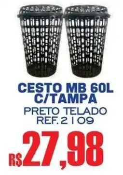 Supermercado Vitorino Cesto mb 60l c/tampa oferta