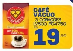 Supermercado Vitorino Café vacuo 3 corações oferta