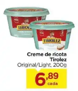 Carrefour Creme de ricota tirolez original/light oferta