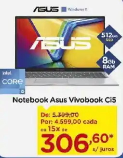 Carrefour Notebook Asus Vivobook Ci5 oferta