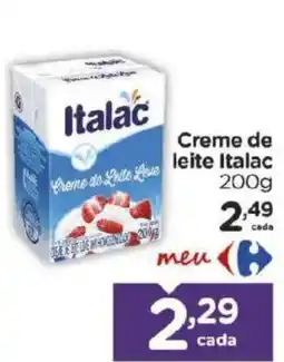 Carrefour Creme de leite Italic oferta