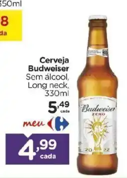 Carrefour Bairro Cerveja Budweiser Sem álcool, Long neck oferta