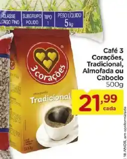 Carrefour Bairro Café 3 Corações, Tradicional, Almofada ou Caboclo oferta