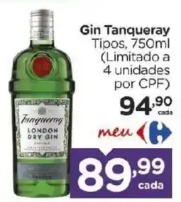 Carrefour Gin Tanqueray Tipos oferta