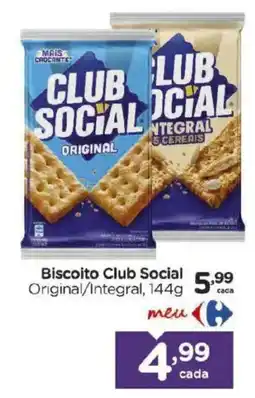 Carrefour Bairro Biscoito club social original/integral oferta