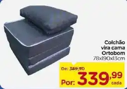 Carrefour Colchão vira cama ortobom oferta
