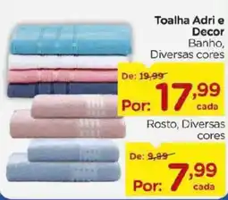 Carrefour Toalha Adri e Decor Banho, Diversas cores oferta