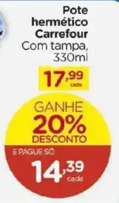 Carrefour Pote hermético Carrefour com tampa oferta