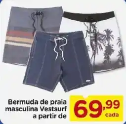 Carrefour Bermuda de praia masculina Vestsurf oferta