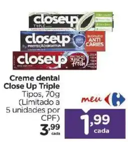Carrefour Bairro Creme dental Close Up Triple oferta