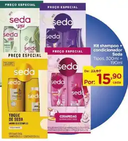 Carrefour Bairro Kit shampoo + condicionador Seda oferta