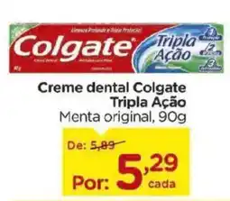 Carrefour Bairro Creme dental colgate tripla ação menta original oferta