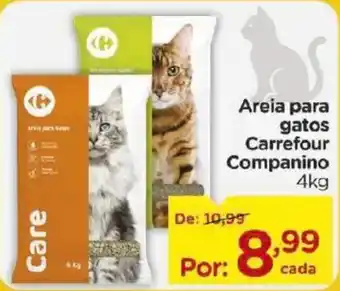 Areia para gatos Carrefour Companhino