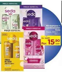 Carrefour Kit shampoo + condicionador Seda oferta