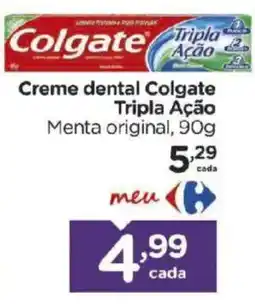 Carrefour Creme dental colgate tripla ação menta original oferta