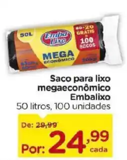 Carrefour Saco para lixo mega econômico embalaxo oferta