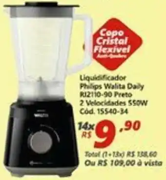 Lojas Becker Liquidificador Philips Walita Daily oferta