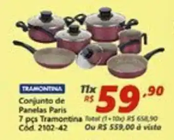 Lojas Becker Conjunto de Panelas Paris 7pcs Tramontina oferta
